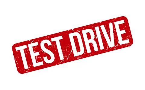 Test Drive Rubber Stamp. Red Test Drive Rubber Grunge Stamp Seal Vector Ill.. Stock Illustration