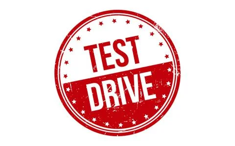 Test Drive Rubber Stamp. Red Test Drive Rubber Grunge Stamp Seal Vector Ill.. Stock Illustration