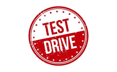 Test Drive Rubber Stamp. Red Test Drive Rubber Grunge Stamp Seal Vector Ill.. Stock Illustration