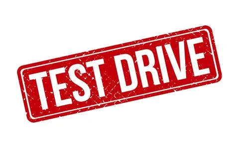 Test Drive Rubber Stamp. Red Test Drive Rubber Grunge Stamp Seal Vector Ill.. Stock Illustration