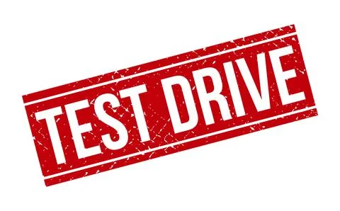 Test Drive Rubber Stamp. Red Test Drive Rubber Grunge Stamp Seal Vector Ill.. Stock Illustration