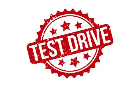 Test Drive Rubber Stamp. Red Test Drive Rubber Grunge Stamp Seal Vector Ill.. Stock Illustration