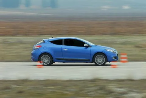 Test driving a car Foto stock