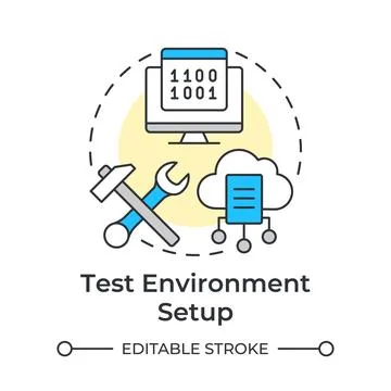 Test environment setup multi color concept icon Stockillustratie