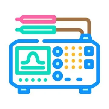 Test equipment tool work color icon vector illustration Illustrazione stock