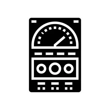 Test equipment tool work glyph icon vector illustration Illustrazione stock