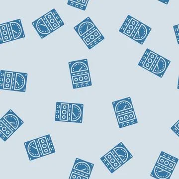 Test equipment tool work glyph seamless pattern Illustrazione stock