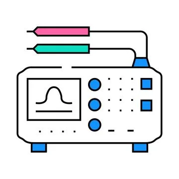 Test equipment tool work icon color illustration Stock Illustration