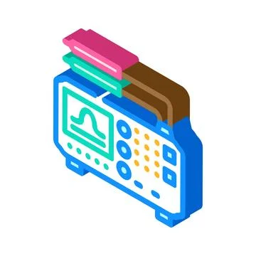 Test equipment tool work isometric icon vector illustration Stock Illustration