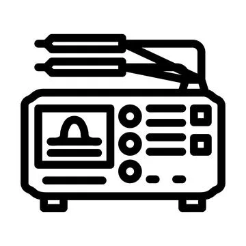 Test equipment tool work line icon vector illustration Stock Illustration