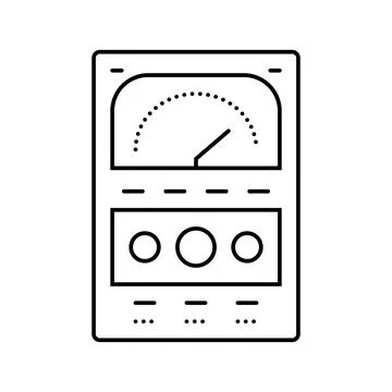 Test equipment tool work line icon vector illustration Illustrazione stock