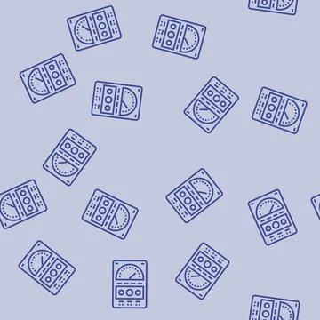Test equipment tool work line seamless pattern Stock Illustration