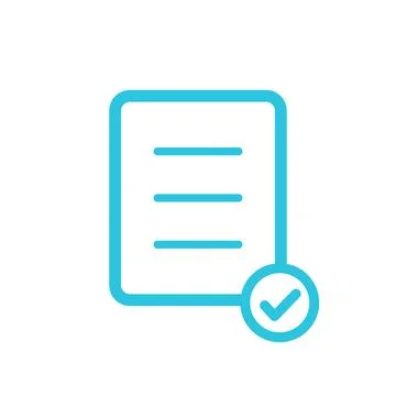 Test, exam icon. Isolated on white background. From blue icon set. Stock Illustration