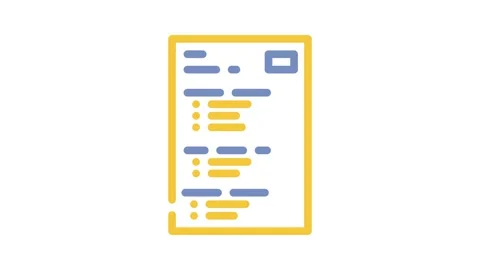 Test exam paper document color icon animation Stock Footage 327271220