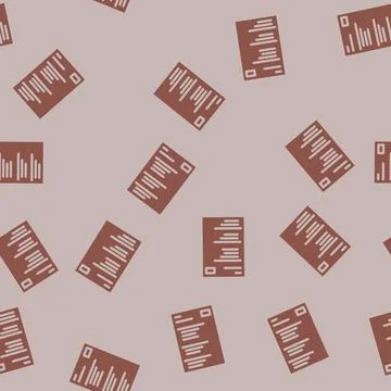 Test exam paper document glyph vector seamless pattern Stock Illustration
