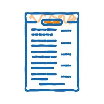 Test exam paper document icon doodle illustration Illustrazione stock