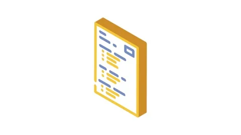 Test exam paper document isometric icon animation Stock Footage 327294111