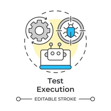 Test execution multi color concept icon Stock-Illustration
