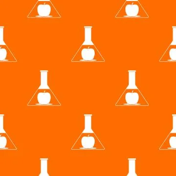 Test flask with apple pattern seamless イラスト素材