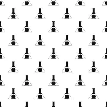 Test flask with apple pattern vector Illustrazione stock