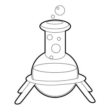 Test flask icon, isometric 3d style Illustrazione stock