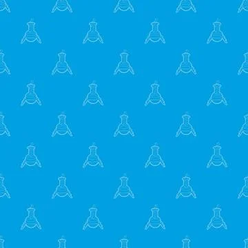 Test flask pattern seamless blue Illustrazione stock
