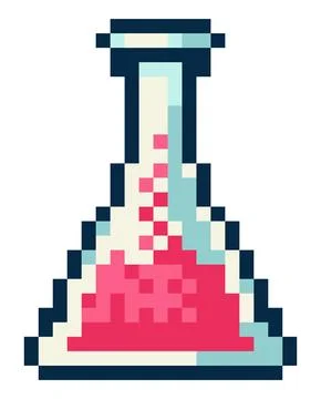 Test flask pixel art icon イラスト素材