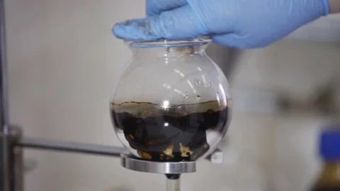 Test fluid for research of structure, chemical composition of biofuel, oil Stock-Footage 85404256