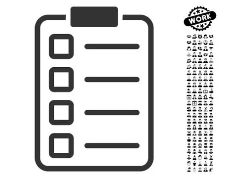 Test Form Icon with Work Bonus Illustrazione stock