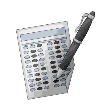 Test form with pen illustration Stock Illustration
