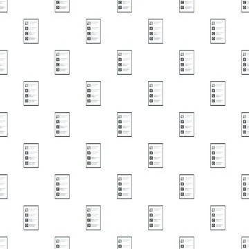 Test form questionnaire pattern representing education and evaluation Illustrazione stock
