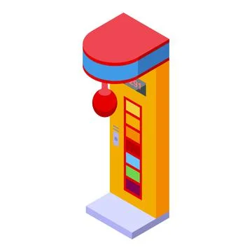 Test game power icon isometric vector. Electric strength Stock Illustration