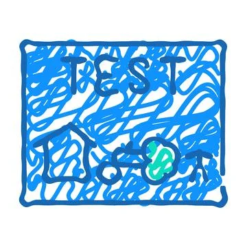 Test house tree child icon doodle illustration 스톡 일러스트