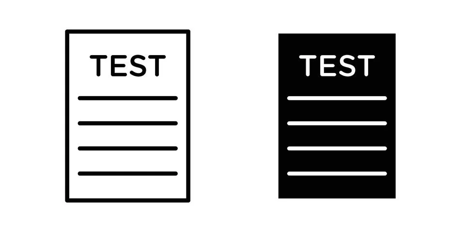 Test icon concept. best for web design Ilustração Stock