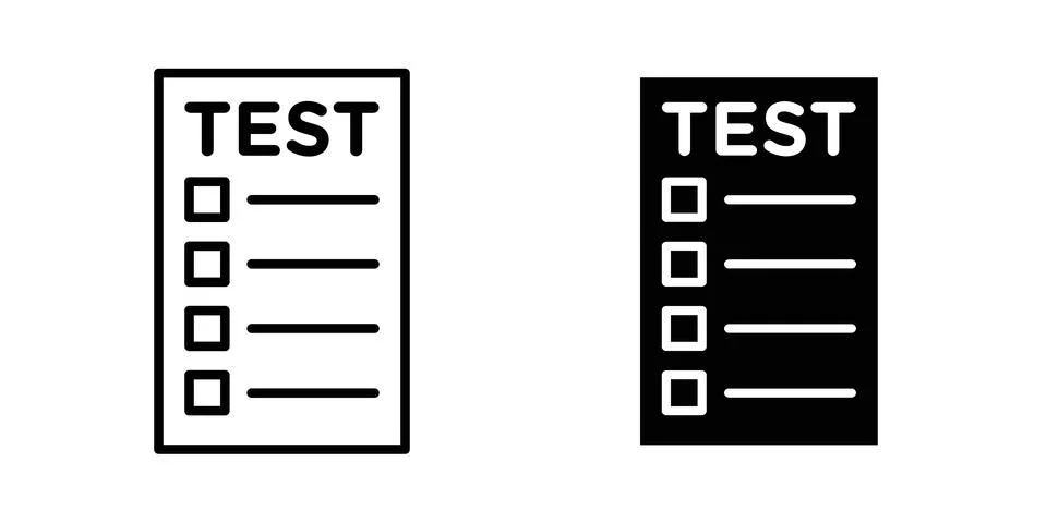 Test icon Illustration Eps10 for web or app Ilustração Stock