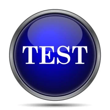 Test icon. Internet button on white background.. Stock Illustration