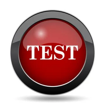 Test icon. Internet button on white background.. Stock Illustration