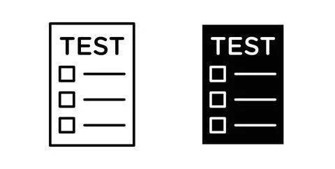Test icon symbol. Flat Vector illustration Illustration
