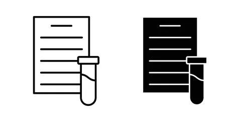 Test icon symbol. Vector illustration pack in black color. Stockillustratie