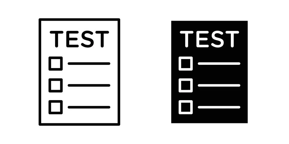 Test icon thin line and clipart style vector set イラスト素材