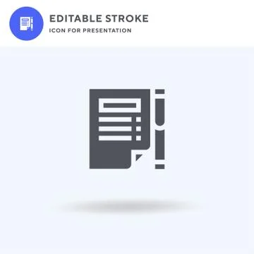 Test icon vector, filled flat sign, solid pictogram isolated on white, logo i Stock Illustration