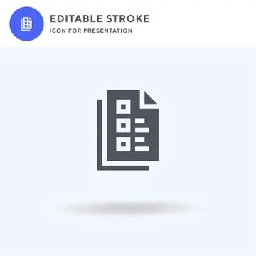 Test icon vector, filled flat sign, solid pictogram isolated on white, logo Stock Illustration