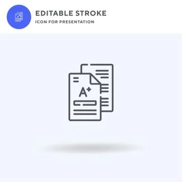 Test icon vector, filled flat sign, solid pictogram isolated on white, logo Stock Illustration