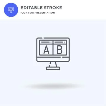 Test icon vector, filled flat sign, solid pictogram isolated on white, logo Stockillustratie