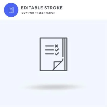 Test icon vector, filled flat sign, solid pictogram isolated on white, logo 스톡 일러스트