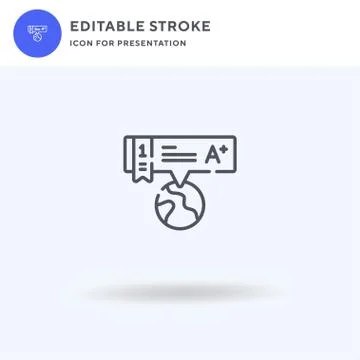 Test icon vector, filled flat sign, solid pictogram isolated on white, logo Illustrazione stock