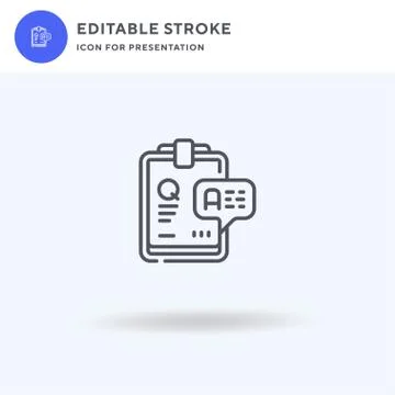 Test icon vector, filled flat sign, solid pictogram isolated on white, logo Stockillustratie