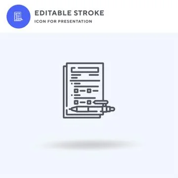 Test icon vector, filled flat sign, solid pictogram isolated on white, logo イラスト素材