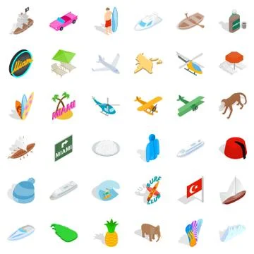 Test icons set, isometric style Illustrazione stock