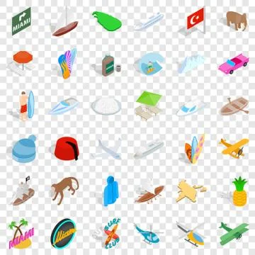 Test icons set, isometric style Illustrazione stock